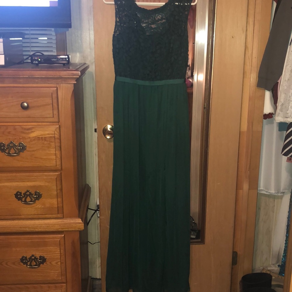 David’s Bridal, hunter green dress. WORN ONCE!